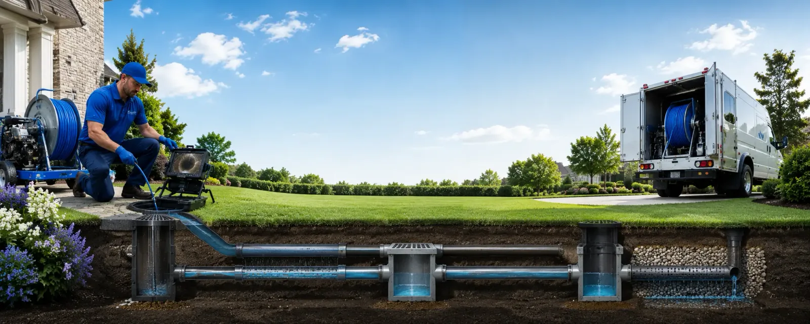 Outdoor drain cleaning information for Long Grove, IA